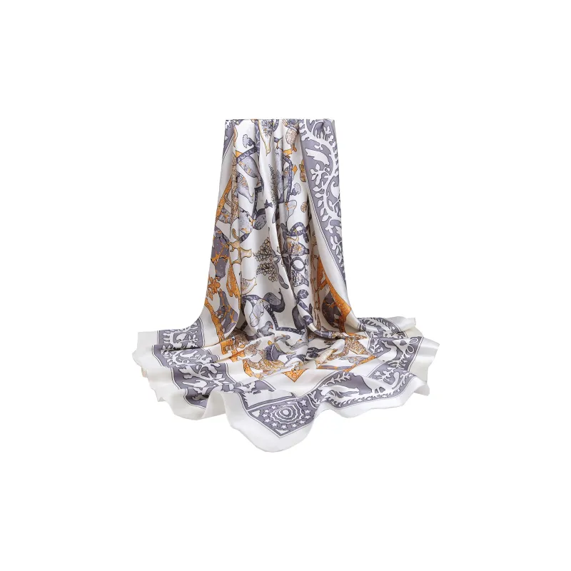 Shanghai Story 100% Mulberry Silk Scarves Women's Blue White, Gift Box Set-24