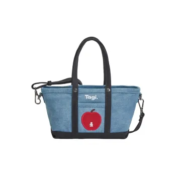 Tagi. Fabric Shoulder Bag Trumpets Unisex Denim
