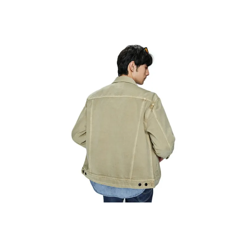 Lee SS23 Denim Jacket Spring Fall Men's Light Khaki-3