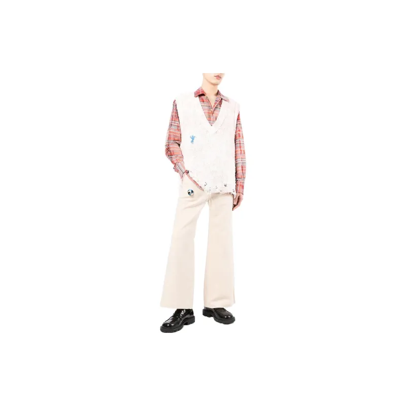 doublet Bird-detail Flared Jeans-1