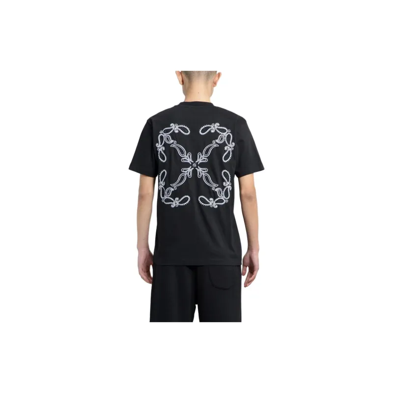 OFF-WHITE Bandana Arrow Slim Short-Sleeve Tee 'Black/White'-2