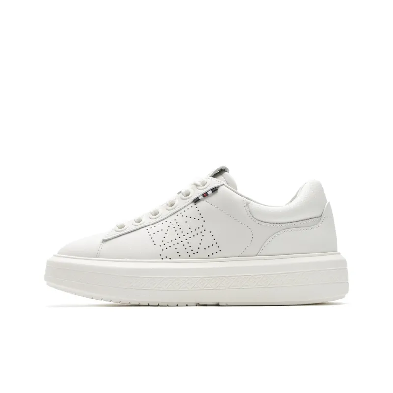 FILA BASELINE Wear Resistant Low Top Skateboard Shoes Women's White-0