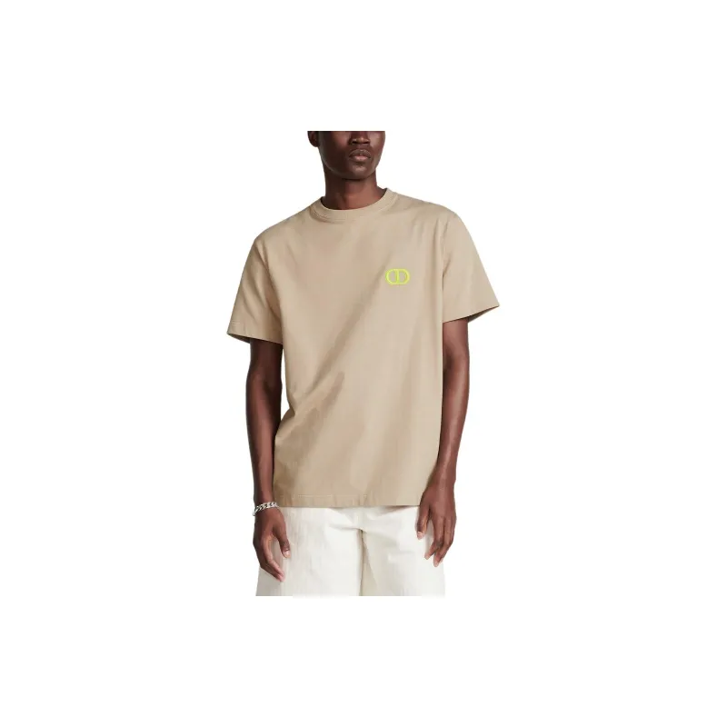 DIOR Logo Embroidered Crewneck T Shirt-3