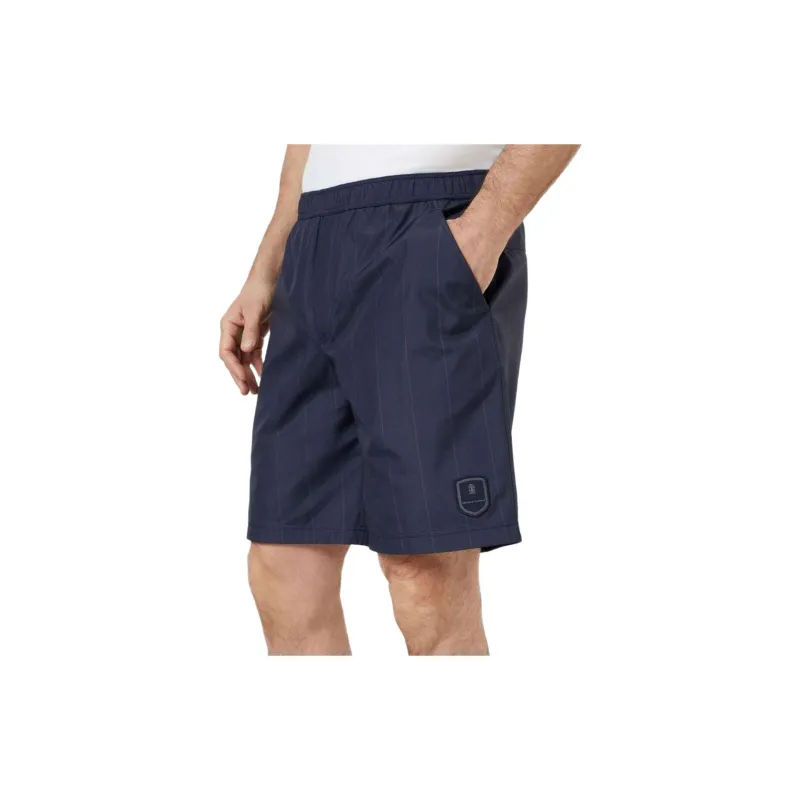 Brunello Cucinelli Logo Patch Striped Shorts-4