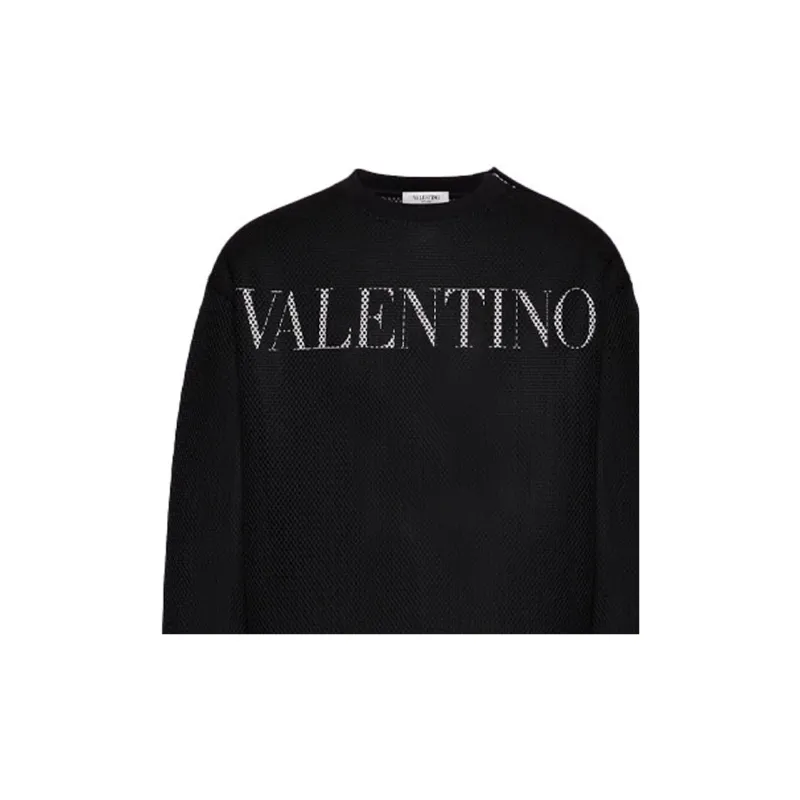 Valentino Mesh Logo Printed Sweatshirt-4