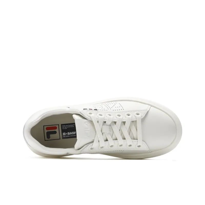 FILA BASELINE Wear Resistant Low Top Skateboard Shoes Women's White-3