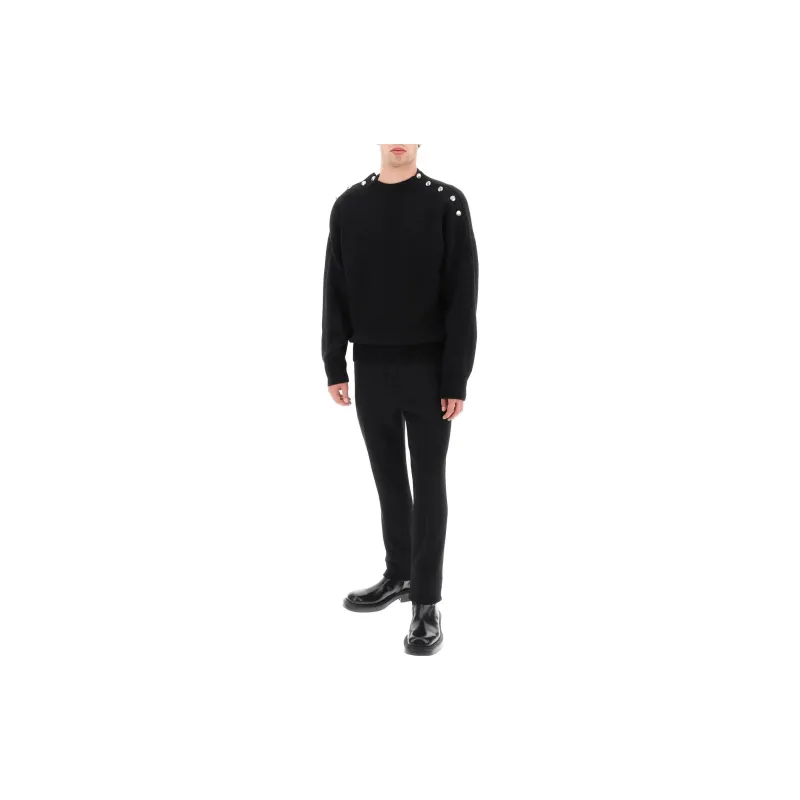 Ferragamo Button Detailed Knitted Sweater-1
