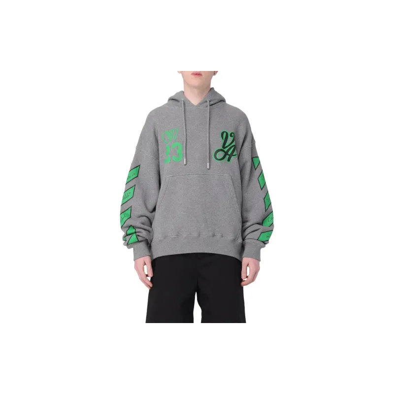 OFF WHITE 23 Varsity Skate Drawstring Long Sleeved Hoodie-4