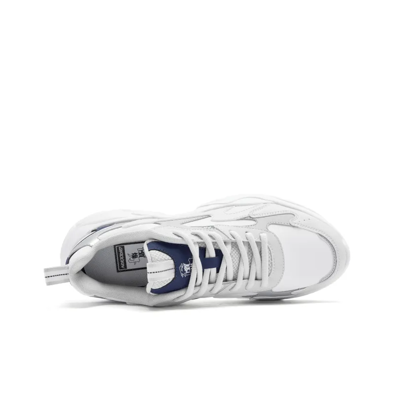 QIAODAN Coverage Height Increasing Abrasion Resistant Breathable Slip Resistant Low Top Casual Shoes Men's White-3