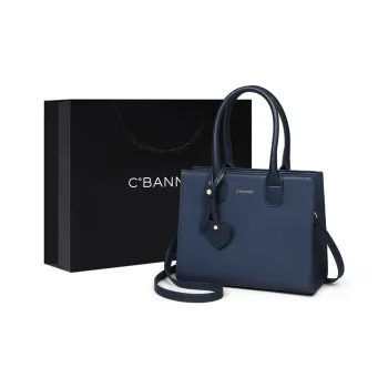 C°BANNER Split Cow Leather With Synthetic Leather Crossbody Handbag Regular Women's Blue