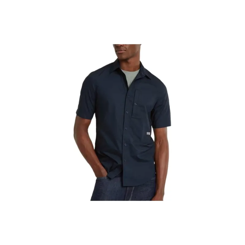 G STAR RAW Shirt Men's Dark Blue-1