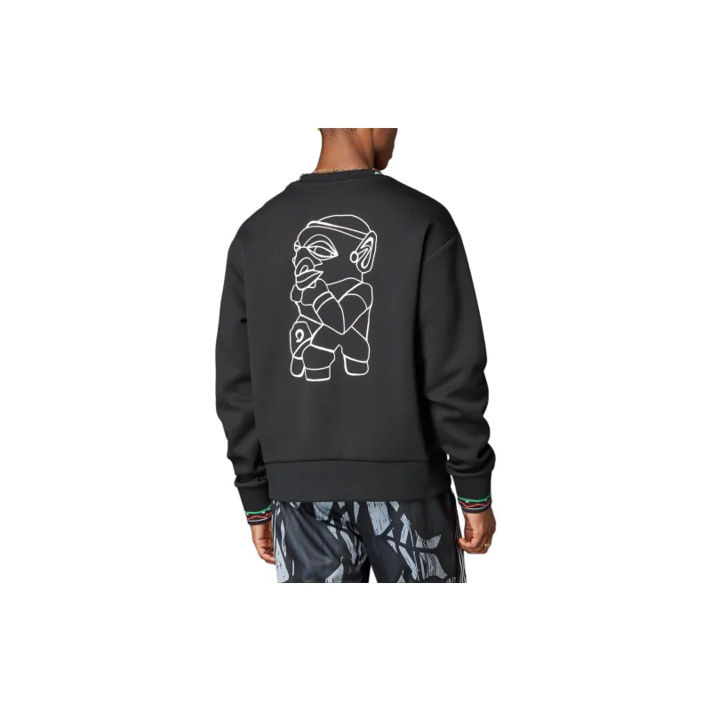 Adidas Arsenal X LABRUM CREW SWEATSHIRT Men's Black-4