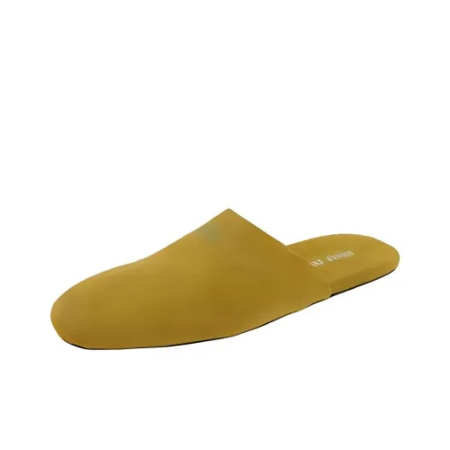 MIU MIU Wrap-toe Slippers Women's Yellow