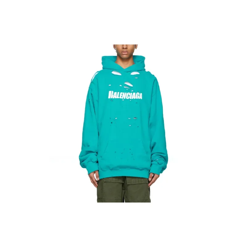 Balenciaga Caps Destroyed Hoodie-3