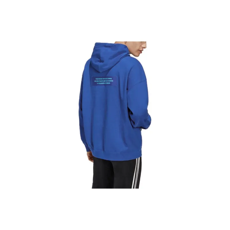 Adidas Originals BIG TREFOIL Sweatshirts Men Collegiate Blue-4