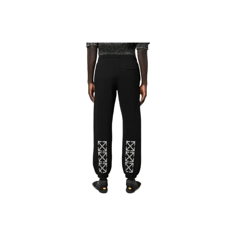 OFF WHITE Knitted Sweatpants Men Black-2