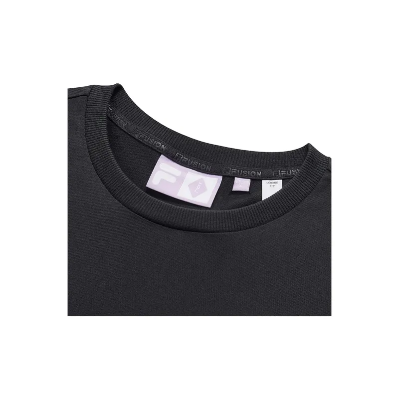 FILA FUSION T Shirts Unisex Undercurrent Black-2
