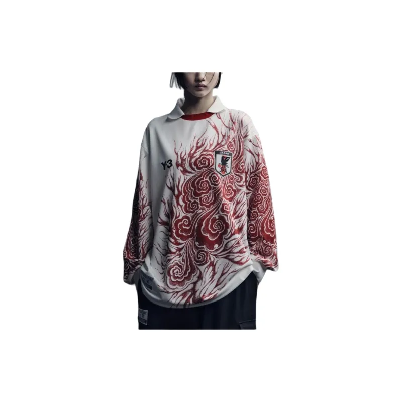 Y-3 JFA Co-branded Series T-Shirts Unisex Red-5