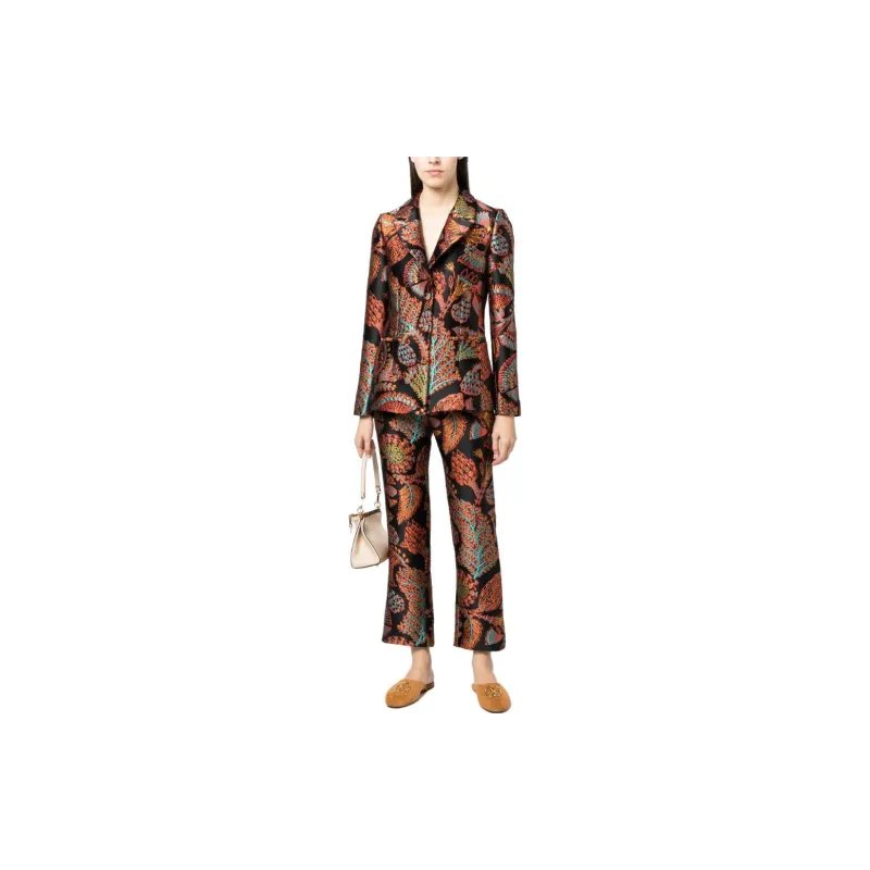 La DOUBLEJ. Single-breasted Graphic-print Blazer-1