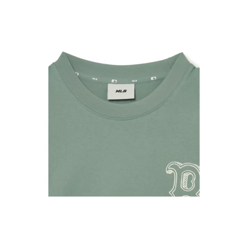 MLB Basic Boston Red Sox T Shirt Unisex Pea Green-5