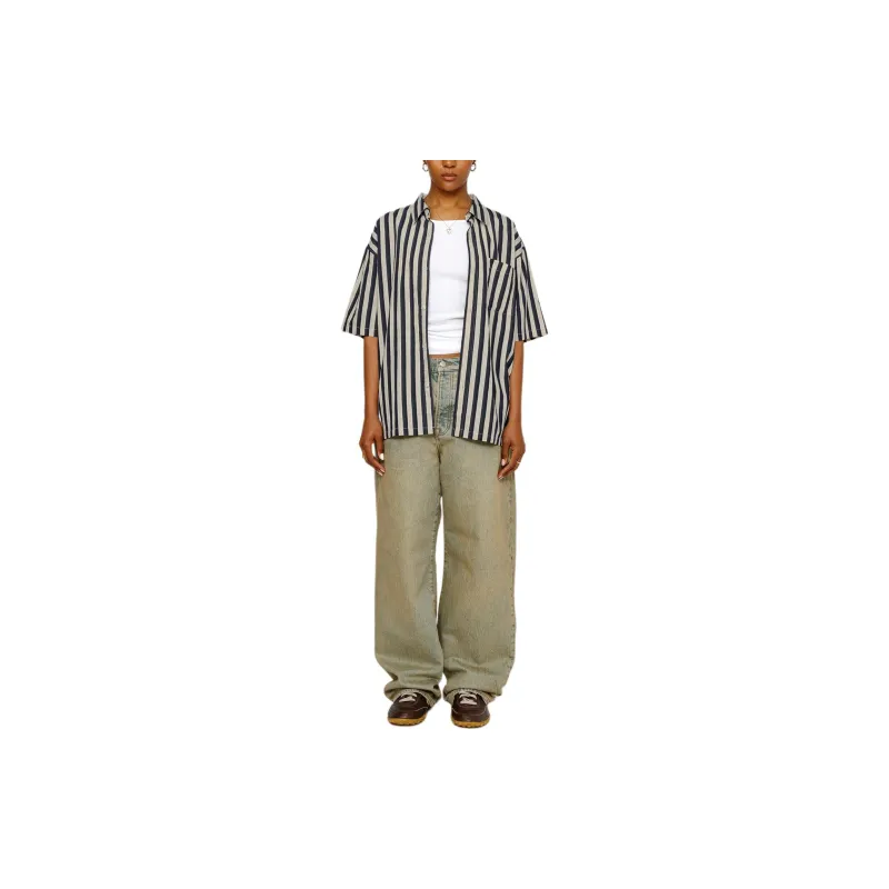 Stussy Boxy Flat Striped Hem Shirt-3