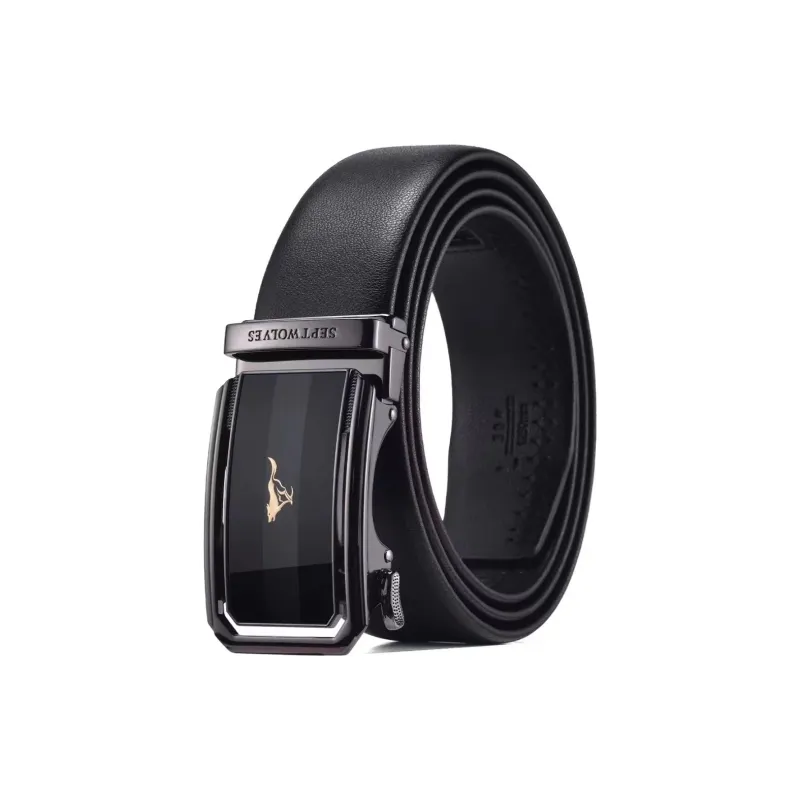 SEPTWOLVES Cow Leather Leather Belts Men's 3.5cm-1