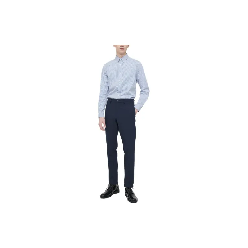 THEORY Shirts Men White Blue Mixed Color-4