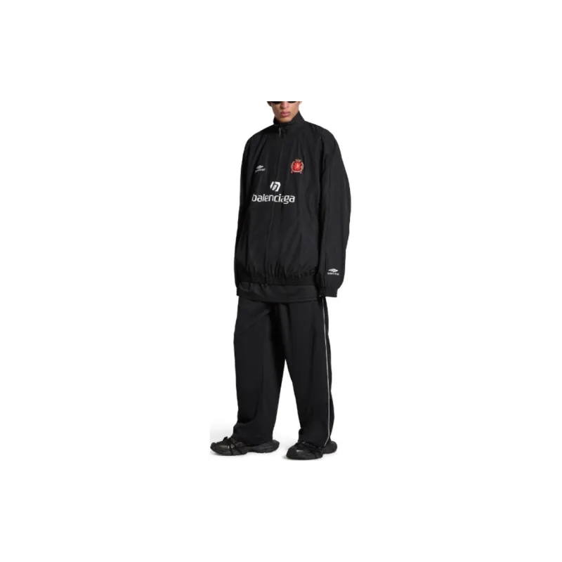 Balenciaga Soccer SS24 Jackets Coats Loose Fit Style Men's Black-2