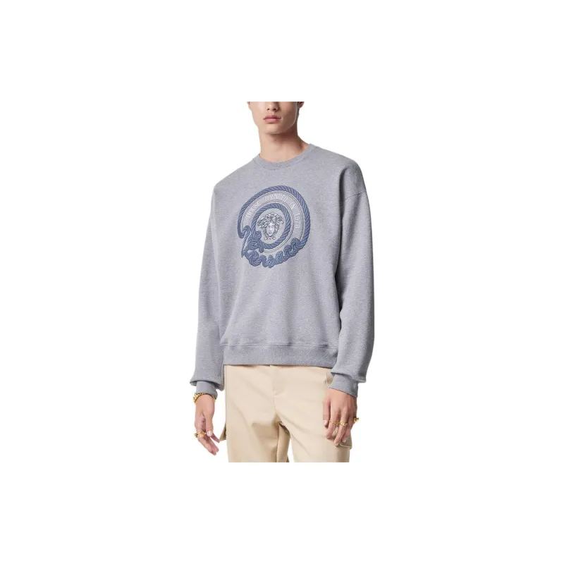 VERSACE Medusa embroidered Cotton Sweatshirt-1