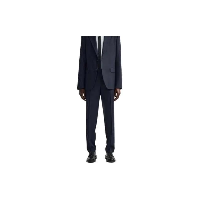 ZARA Suit Trouser Men's Marine Blue-2