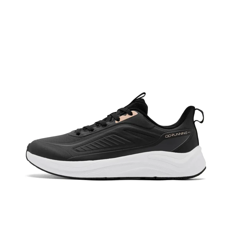 QIAODAN Rainwing 4.0 Running Shoes Women's Low Top Black/Lightning Gray-0