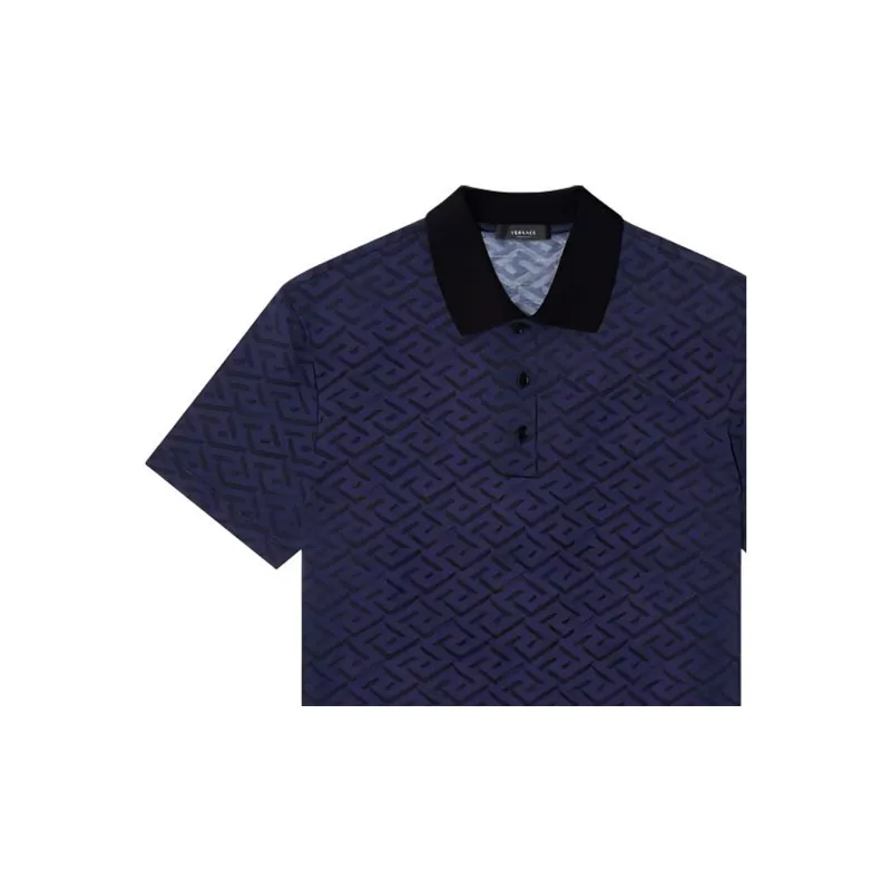 VERSACE Polo Shirts Men Blue-4