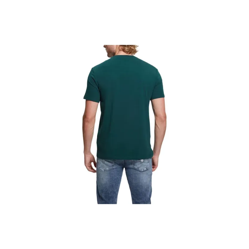 GUESS Eco Triangle Crewneck Tee T-Shirt Men's Green-1