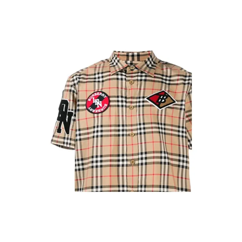 Burberry Shirts Men Brown-5