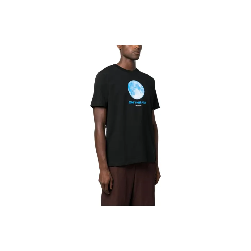 OFF WHITE On The Go Moon Cotton T shirt-3