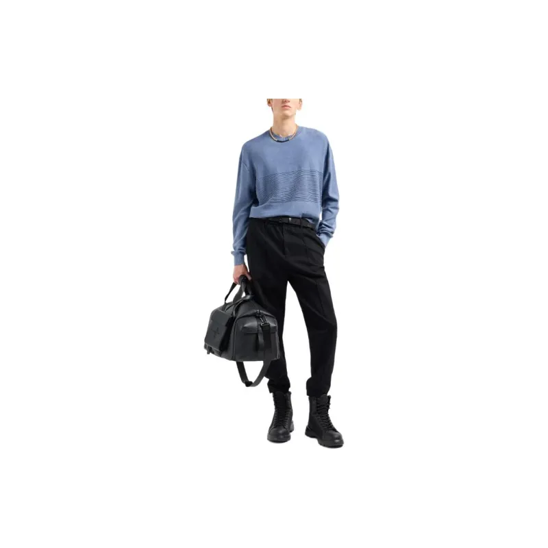 ARMANI EXCHANGEAE FW24 Knitwear Men's Haze Blue-3