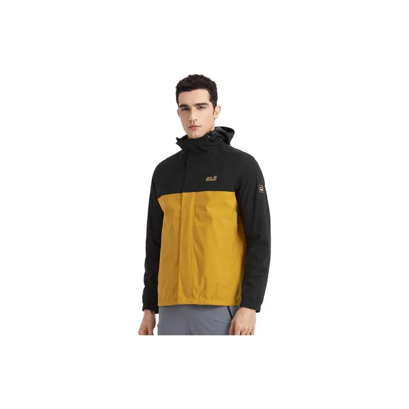 Jack Wolfskin Outdoor Hiking Waterproof And Windproof Windbreaker Jacket Men's-4