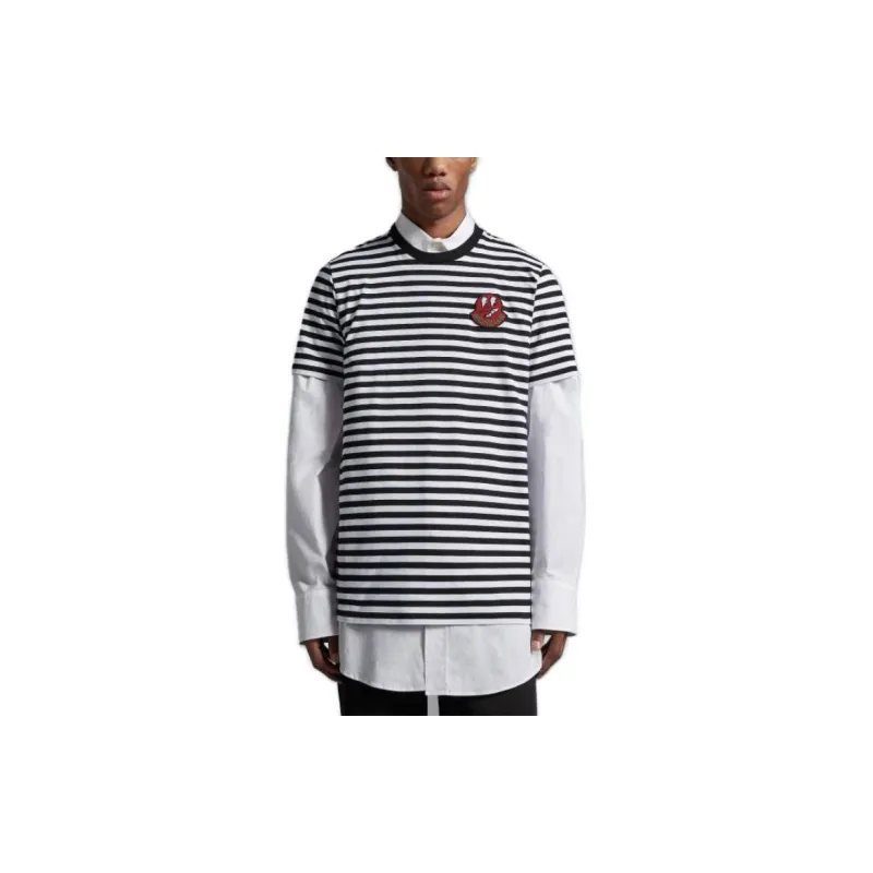 Moncler Logo Patch Striped T Shirt-1