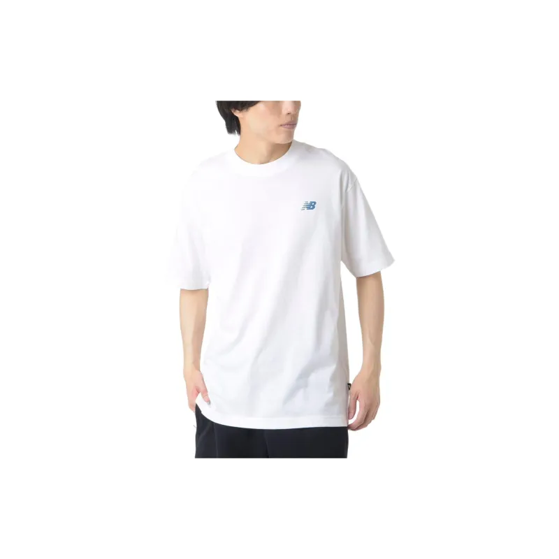 New Balance Drop Shoulder Sleeve T Shirt Men's White-2