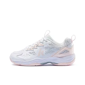 Kawasaki Leap Cushioning Wear Resistant Low Top Badminton Shoes Unisex Pink White
