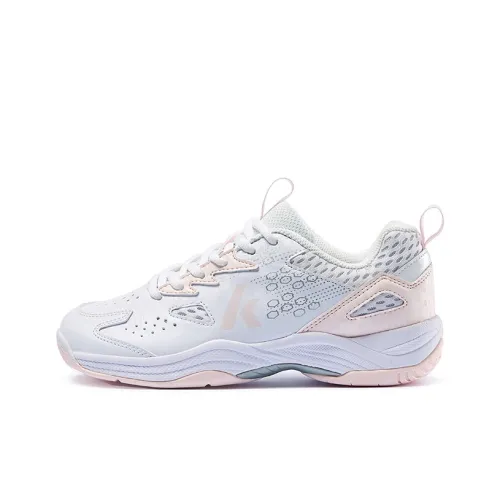Kawasaki Leap Cushioning Wear Resistant Low Top Badminton Shoes Unisex Pink White