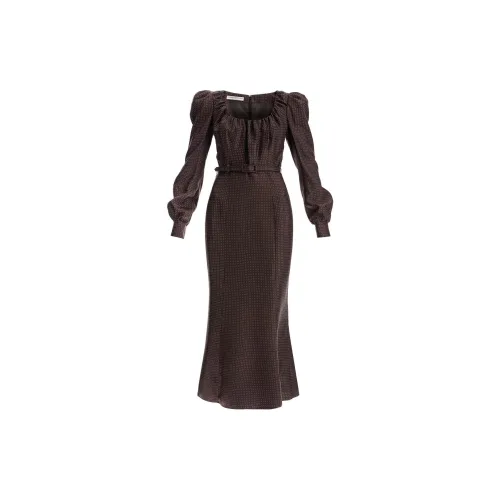 Alessandra Rich Long-Sleeved Dresses Women's Brown