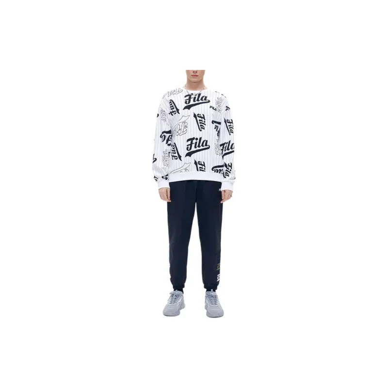 FILA FUSION BASEBALL Series Sweatshirt Men's White-4