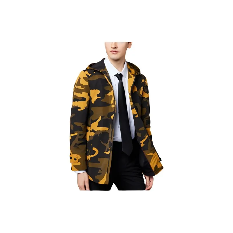 Francesco Totti Jackets Coats Men's Floral Beige Brown-3