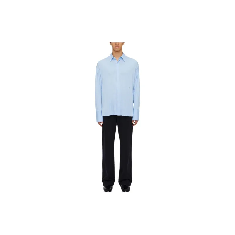 Ferragamo Logo Embroidery Long Sleeved Shirt-1