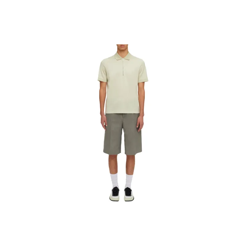 Ferragamo Logo embroidered Half zip Polo Shirt-1