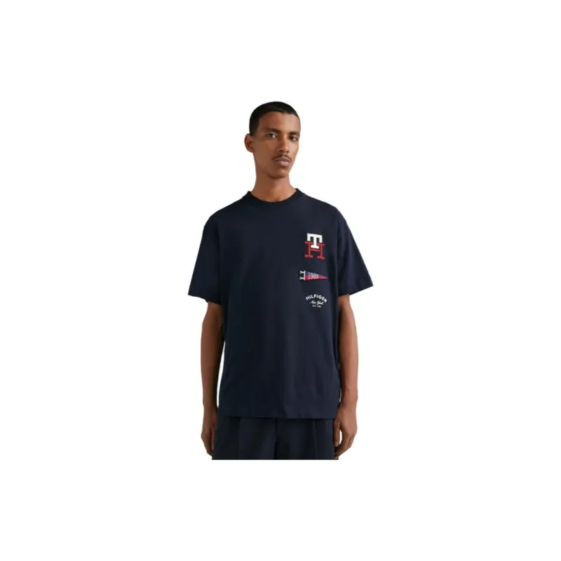 Tommy Hilfiger T Shirts Men Navy Blue DW5-2