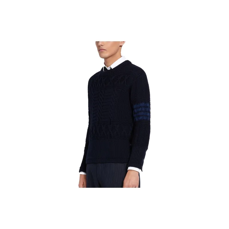 THOM BROWNE Sweaters Men Blue-4