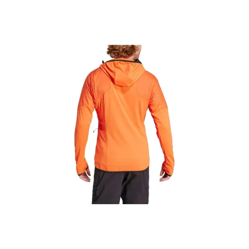 Adidas Techrock Ultralight 1/2-Zip Hooded Fleece Jacket Jackets Coats Men's Orange-2