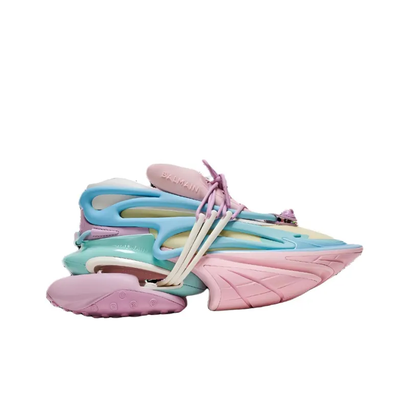 BALMAIN Women's Unicorn Low 'Multi-Color Pastels'-1